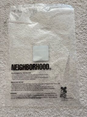 Neighborhood Clear Storage Bag with Black Logo